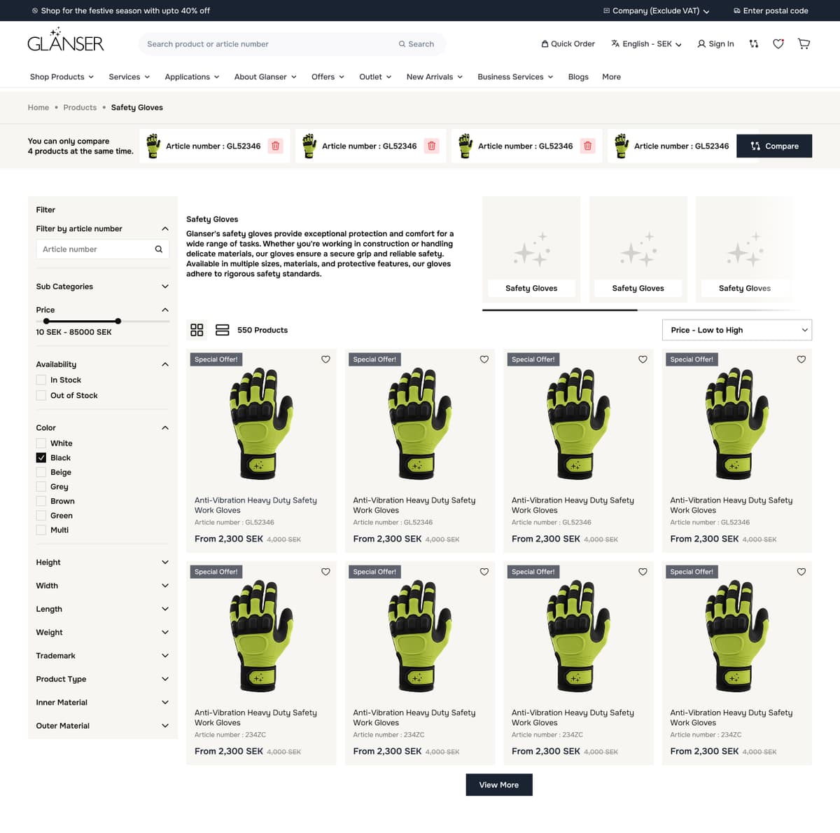 Glanser polished product